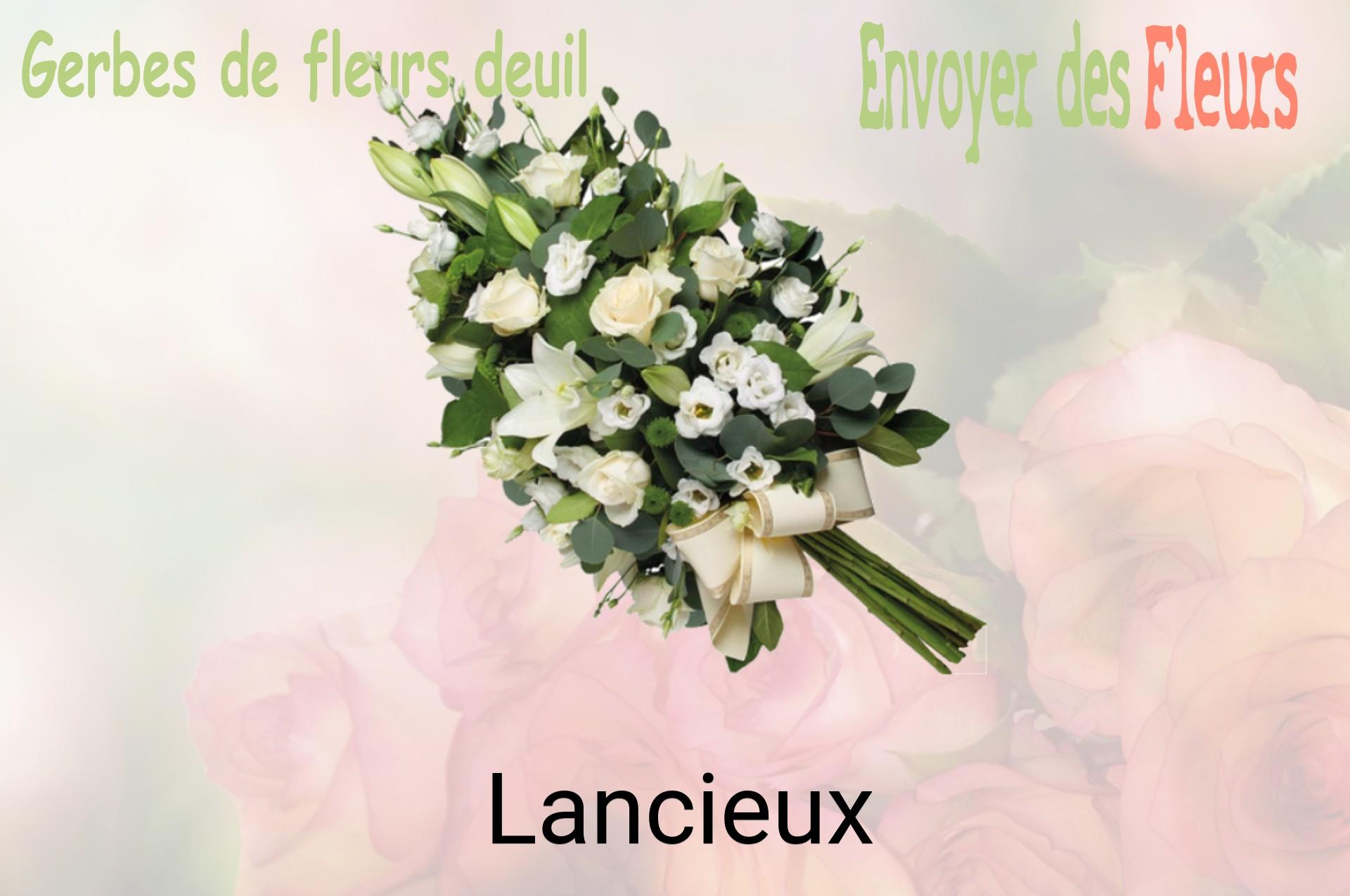 Gerbe de fleurs de deuil livrée à Lancieux